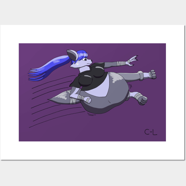 Flying Kick Wall Art by Cyborg-Lucario